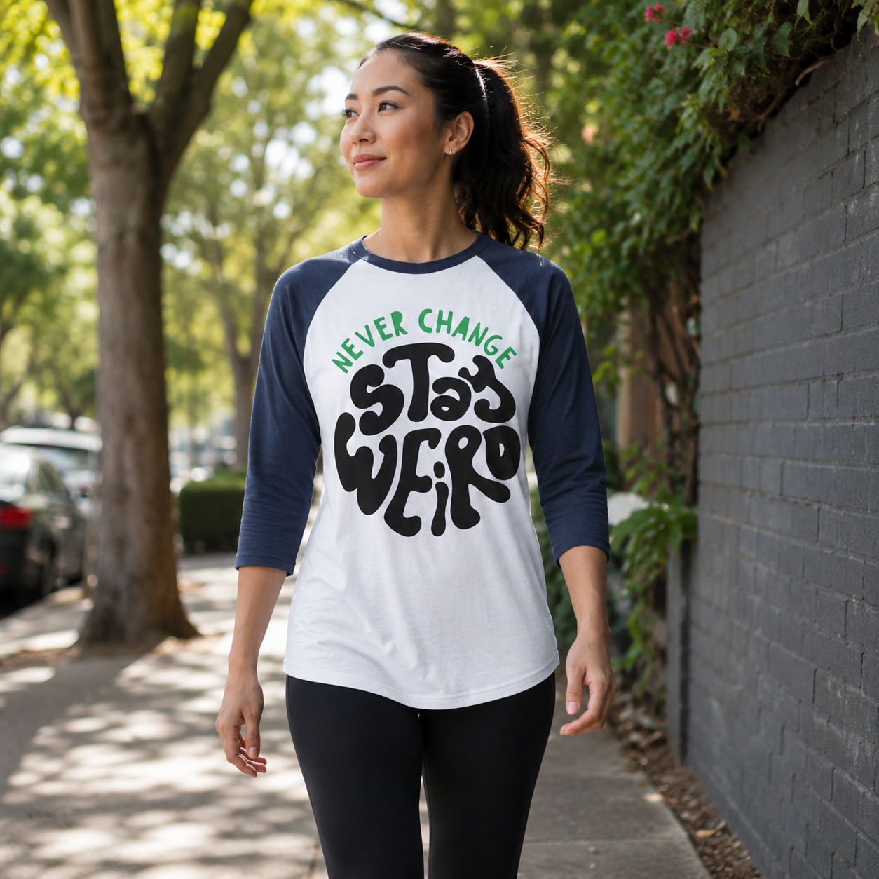 STAY WEIRD Unisex 3/4-Sleeve Shirt