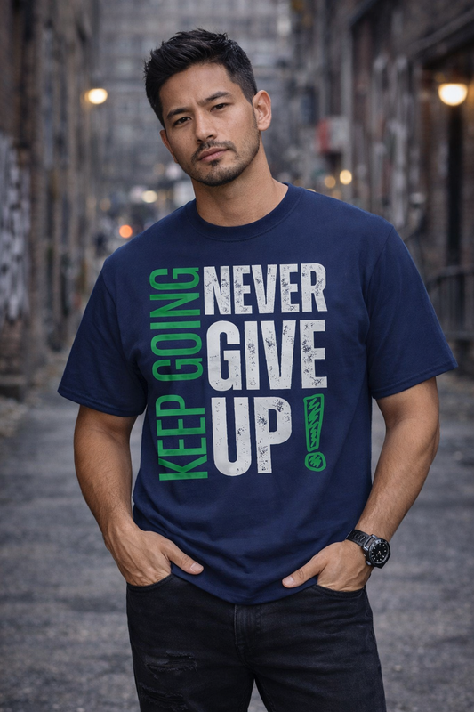 NEVER GIVE UP T-SHIRT