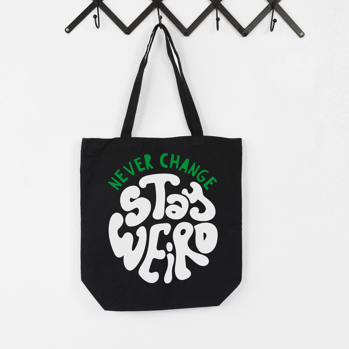STAY WEIRD CANVAS TOTE BAG