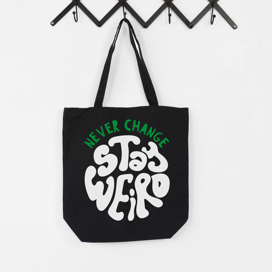STAY WEIRD CANVAS TOTE BAG