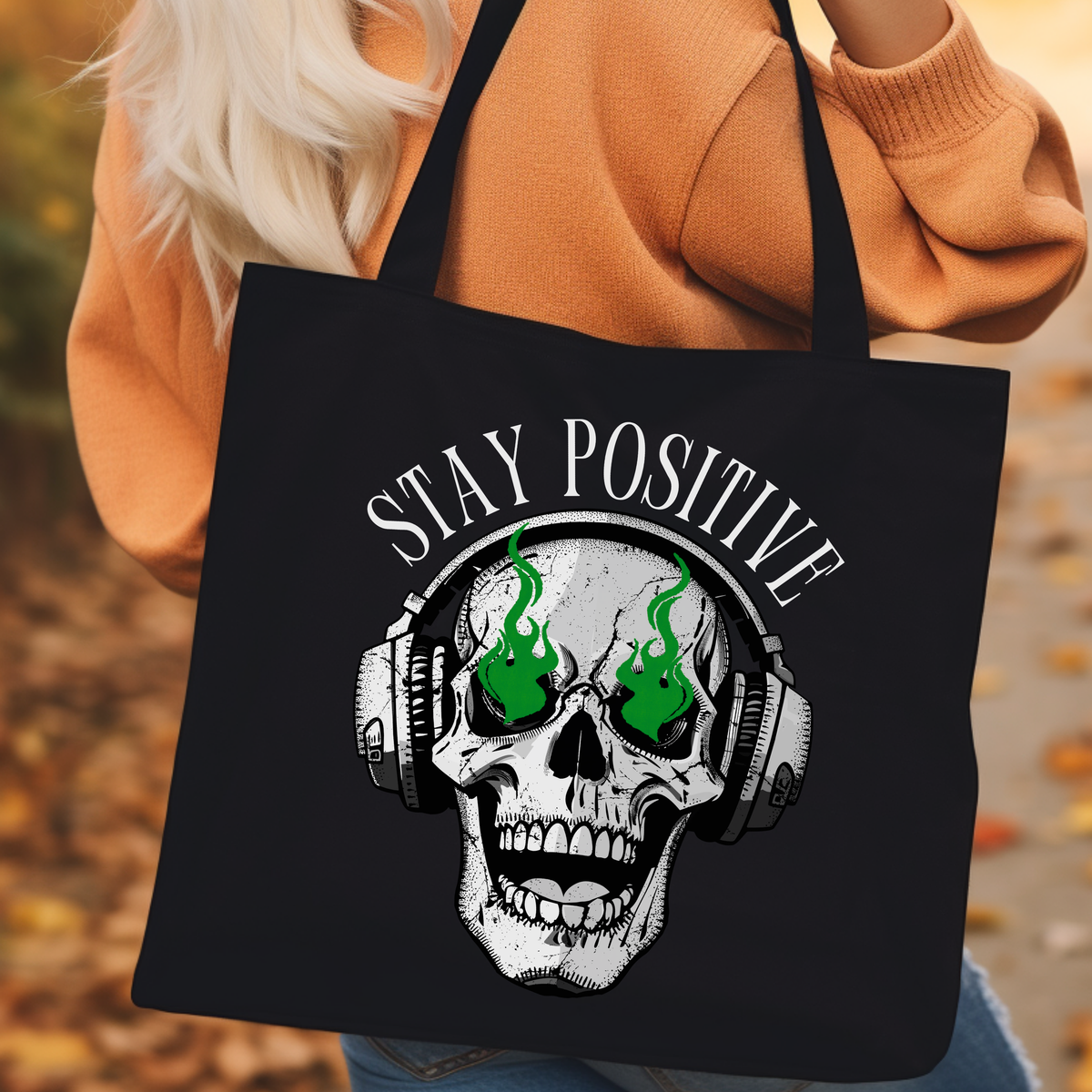 POSITIVE MINDSET CANVAS TOTE BAG