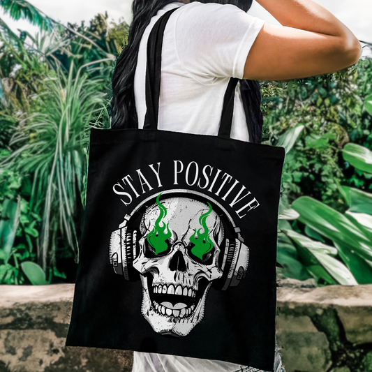 POSITIVE MINDSET CANVAS TOTE BAG
