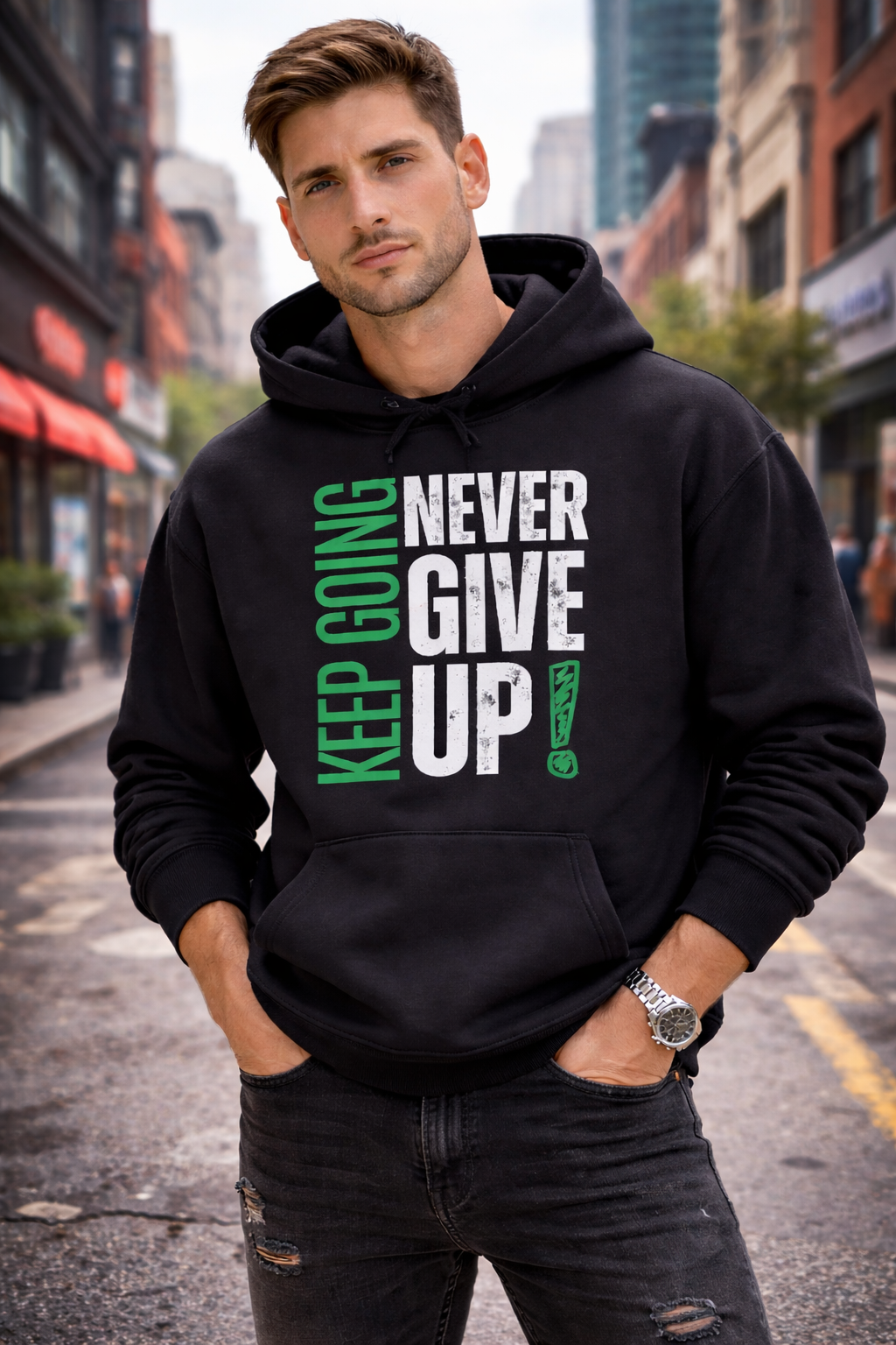 NEVER GIVE UP HOODIE